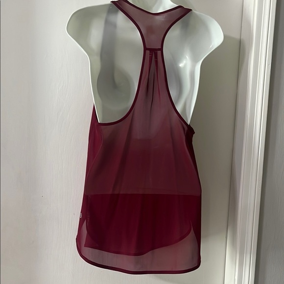 lululemon athletica Burgundy Sheer Tank Top - Picture 2 of 7